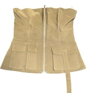 Zara army green corset